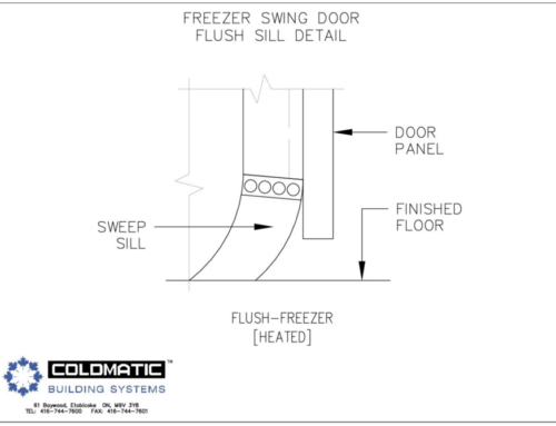 Freezer Swing Door Flush Sill Detail