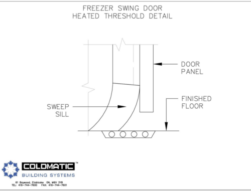 Freezer Swing Door Heated Threshold Detail