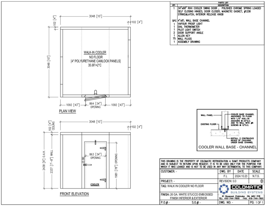 Walk in Cooler - Resources with Coldmatic Building Systems.