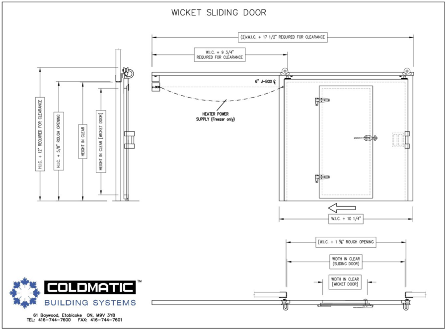Wicket Sliding Door - Resources with Coldmatic Building Systems.