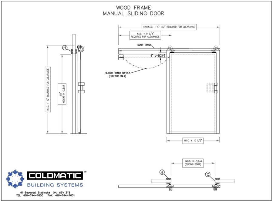 Wood Frame Manual Sliding Door - Resources with Coldmatic Building Systems.