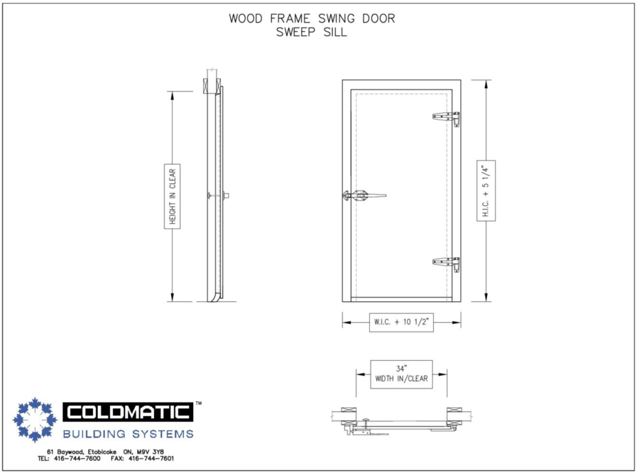 Wood Frame Swing Door Sweep Sill - Resources with Coldmatic Building Systems.